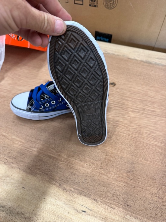 Blue Plaid Canvas Low-Top Sneakers - Picture 3 of 4